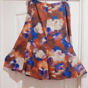 Jones Wear Watercolor Knee Length Skirt Sz 10- Matching shoes listed separately
